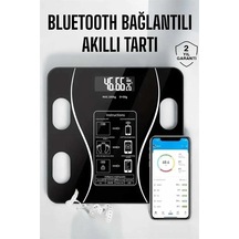 Bluetooth Bağlantılı Akıllı Tartı 8 Fonksiyonlu Vücut Analizi