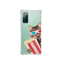 Samsung Galaxy S20 Fe Uyumlu Kedi 1 Baskılı Şeffaf Köşe Korumalı Antişok Kılıf