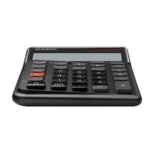Casio JE-12E-BK Siyah 12 Hane Masa Üstü Ergonomik Tuşlu Hesap Makinesi