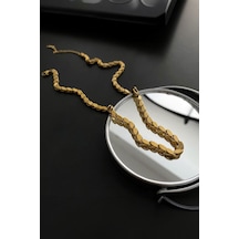 Chavin Gold Parlak Halep Zincir Bayan Kolye Ev05sr Altın