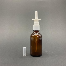 100ml Kahverengi Şişe, Burun Spreyi, 24 Adet Nazal Spreyli, Ecza Şişesi, İlaç Şişesi