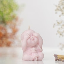 Görmedim Buddha Temalı Soya Wax Mum Pembe