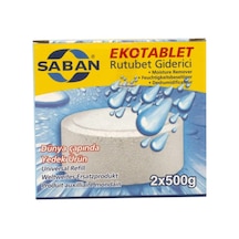 2x500 Gram - Naturel Kokusuz, Nem Alıcı Rutubet Ve Küf Önleyici Yedek Tablet Standart