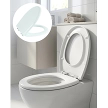 Hubrendy Tekno Universal Klozet Kapağı Kolay Montaj Kaydırmaz Alt Ped Dayanıklı Banyo Aksesuarı 446721