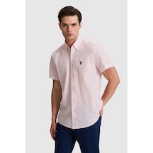 U.S. Polo Assn. U.s. Polo Assn. Erkek Açık Pembe Gömlek Kısa Kollu 50320240-vr078 Acık Pembe