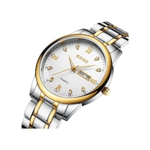 Novahub Siyah Seno Erkek İş Otomatik Işıklı Su Geçirmez Çift Takvimli Saat Siyah