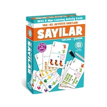 Eğitici Oyun Kartları Sayılar Yaz-sil Sayılar Okul Öncesi Eğitici