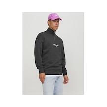 Jack & Jones Kazak Metin Kazak Mit Halbem Reißverschluss Asphalt