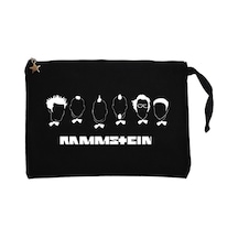 Rammstein Drawing Siyah Clutch Astarlı Cüzdan / El Çantası Siyah