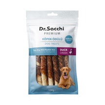Dr. Premium Ördek Sargılı Beyaz Sığır Derisi Burgu Çubuk Tahılsız Köpek Ödülü 5" 9-11 Gr 10'lu
