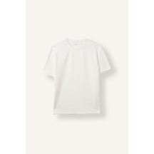 Defacto Bisiklet Yaka Regular Fit Kısa Kollu Basic Tişört F9859ax26auer105 Ekru-er105