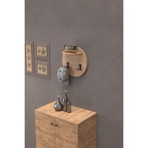 Askılık Duvar Elbise Askılığı Portmanto Üstü Çam Beyaz