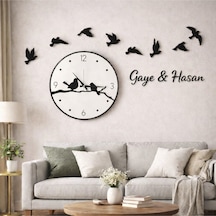 Salon Ve Odalar İçin Duvar Saati Sık Ve Tasarım Kişiye Özel No 79 Çok Renkli
