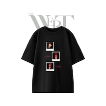 Thewert Jennie Ruby Jane Tasarım Baskılı Ünisex Siyah Oversize T-shirt