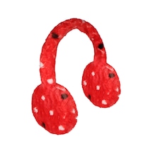 Peluş Kulaklık Puantiyeli Kırmızı