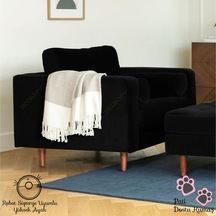 Ürgüp Siyah Tekli Koltuk Berjer Lobby Koltuğu Terapi Bekleme Koltuğu Siyah