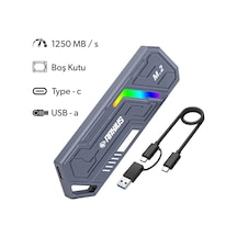 Raxius Dk03 Usb-a/type-c Kablolu Rgb 22x80 M.2 Nvme Taşınabilir Harici Ssd Boş Kutu Raxius Dk03 Usb-a/type-c Kablolu Rgb 22x80 M.2 Nvme Taşınabilir Harici Ssd Boş Kutu