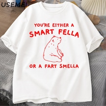 Tarzsokak Eğer Bir Akıllı Adam T Shirt Kadın Erkek Retro Karikatür T-shirt Pamuk Ayı Garip T Shirt Raha 2997 Beyaz
