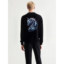 Ogc Mekanik Unicorn Unisex Sweatshirt Siyah