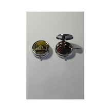 Mini Taşınabilir Cep Küllüğü - Mini Cep Küllüğü - Çanta Küllüğü 5cm - Sultanahmet Desenli Kapaklı Metal Mini Kül Tabağı