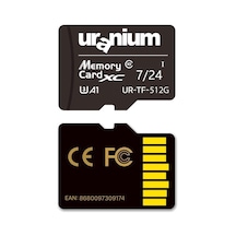 512gb Uranıum Ur-tf-512g Mıcro Sd Card U3 7/24 Surveıllance 100/40mbs Industrıal Hafıza Kartı 3 Yıl