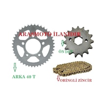 Drift L 125 Performans Hız Zincir Dişli Seti Oringli Gold Zincir