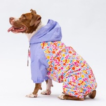 Pawstar Marsala Polarlı Su Geçirmez Orta-büyük Irk Köpek Yağmurluk Tulum