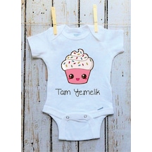 Tuğbababy Baby Baskılı Zıbın Kız Erkek (533427392) Beyaz