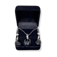 Oya Silver Işıltılı Oniks Taşlı Gümüş Set & Takım