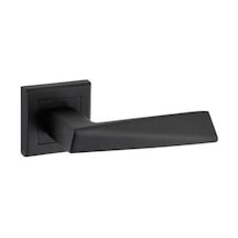 Prizma Rozetli Kapı Kolu Mat Siyah Wc