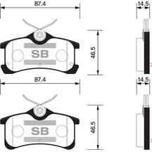 SANGSING SP1575 Fren Balatası Arka Corolla Uyumlu 00-02 Avensis 00-02 Dizel