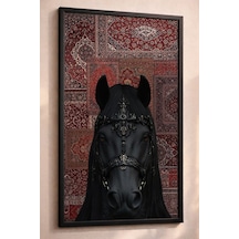 Gothik At Nalbur, Siyah At Başı Estetik Duvar Posteri , Çerçevesiz Poster