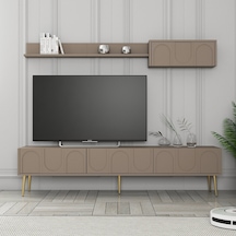 Variant Lyon Duvar Raflı Tv Ünitesi - Atlas / Altın