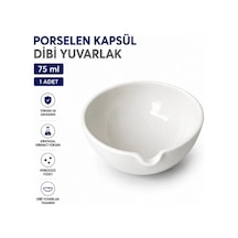 Porselen Kapsül 75 Ml Dibi Yuvarlak 1 Adet