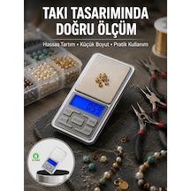 Mavi Işıklı Lcd Ekranlı Hassas Tartı Terazisi Yeni Nesil - Lisinya Gümüş