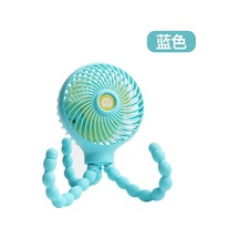 Shineyee Ahtapot Deforme Çizgi Film Katlanır Usb Şarj Mini El Tipi Bebek Torna Tezgahı Küçük Fan Cep Telefonu Tutucu Mavi