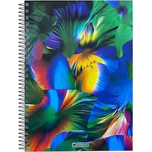 Özgün A4 Spiralli Sert Kapak Defter 160 Yaprak Çizgili 4 Renk Bölmeli