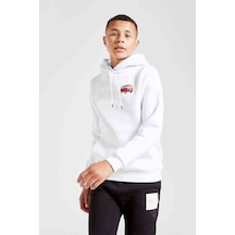 Tshirthane Araba Minibüs Kırmızı T2 Baskılı Unisex Çocuk Kapüşonlu Sweat Beyaz