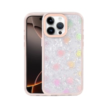 Apple İphone 15 Pro Max Lumi Desenli Kapak - Pembe 0.2M-Çok Renkli