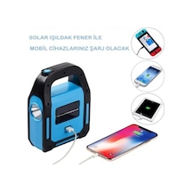 Büro Ev Ofis Kamp Keyfi İçin Solar Güneş Enerji Şarjlı Powerbanklı Işıldaklı Lamba Açık Gri