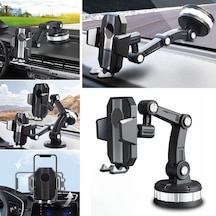 Jel Vantuzlu Cama Takılabilen Güçlü 360 Derece Dönebilen Ayarlanabilir Araç Içi Vantuzlu Telefon Tutucu Go53/05484 1 Adet