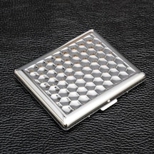 Giftbox Petek Desen Metal Sigara Tabakası
