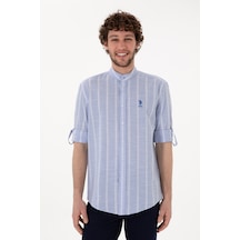 U.S. Polo Assn. Erkek Hakim Yaka Mavi Gömlek 50306392-VR036