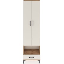 Arges Dolap 4 Raflı Tek Çekmeceli Tek Askılı 60x30x221 Çam-ay... Çam