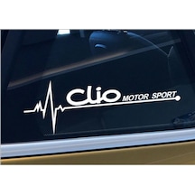 Oto Clio Nabız Kalp Atışı Sticker 2 Adet Sağ Sol Kelebek Cam