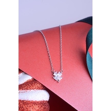 Innuendo Jewelry 925 Ayar Gümüş 4 Yapraklı Yonca Kolye Gümüş
