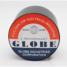 Globe Pvc Elektrik İzolasyon Bant "0.18x50x25yrds" Siyah