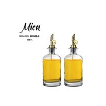 2'li Cam Yağdanlık Seti Yağlık Sirkelik 500 Ml