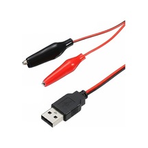 Pm-28657 Usb Erkek - Küçük Krokodil Uçlu 5v 2a Test Kablosu 60 Cm Standart