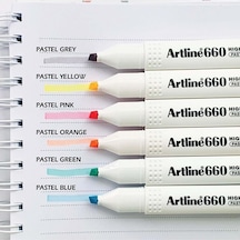 660 Pastel Seri 6'lı Fosforlu Kalem Seti-2 Beyaz